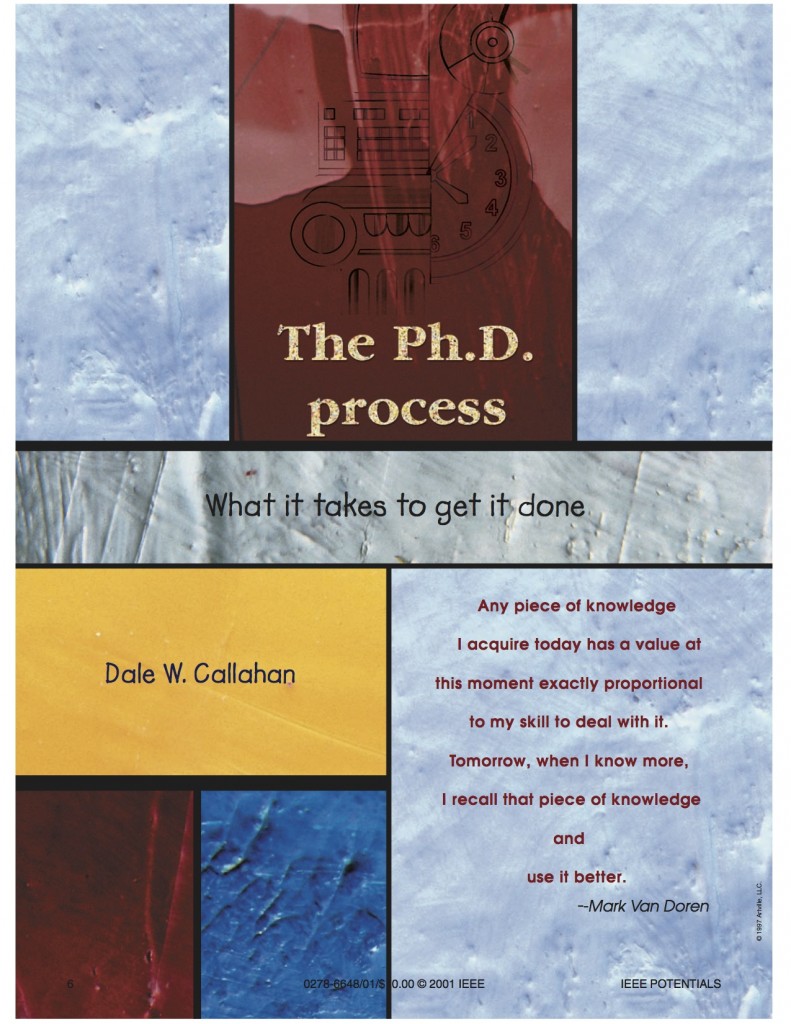PhDProcessIEEEPotentialsSept2001Cover